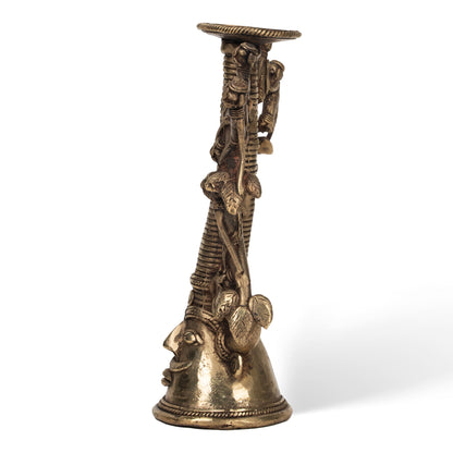 Handcrafted Dhokra Tribal Tree of Life Sculpture – Brass Tribal Art Home Decor