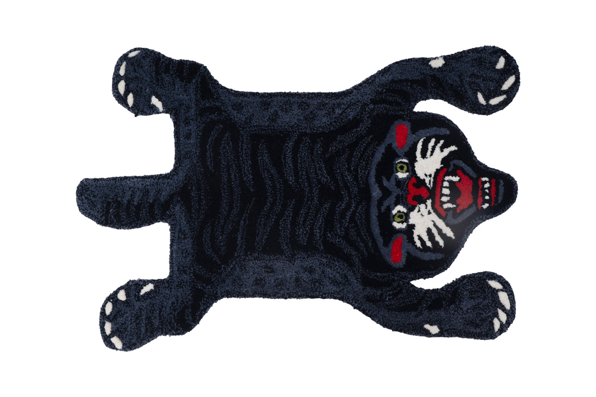 Hand Tufted Black Panther Rug – Animal Shaped Wool Rug for Kids Room, Bedroom & Modern Décor | 2 × 3 Feet